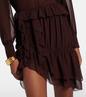 Ruffled asymmetric minidress | Jacques Wei