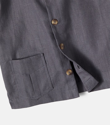 Leonan linen and cotton bowling shirt | Donsje