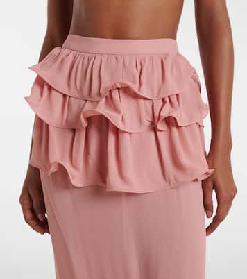 Ruffled maxi skirt | Adriana Degreas