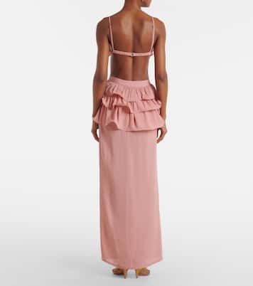 Ruffled maxi skirt | Adriana Degreas