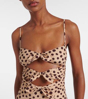 Polka-dot cutout swimsuit | Valentino