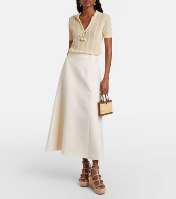 Rockstud leather wedge sandals | Valentino Garavani