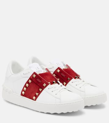 Rockstud Untitled leather sneakers | Valentino Garavani