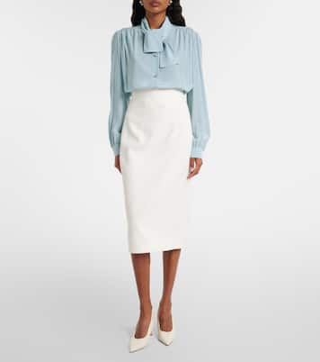 Hokuku crêpe pencil skirt | Safiyaa