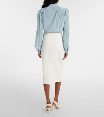 Hokuku crêpe pencil skirt | Safiyaa