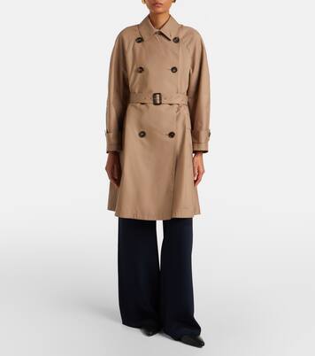 Alessio cotton-blend gabardine trench coat | Max Mara