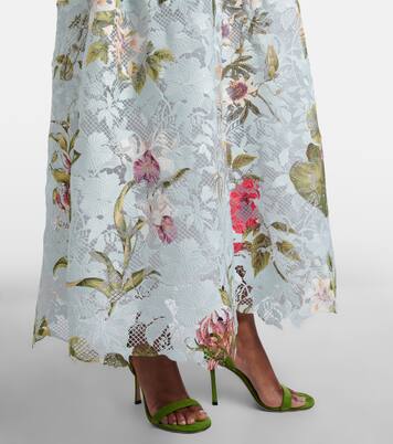 Floral lace guipure cocktail dress | Oscar de la Renta