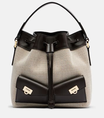 Harley Mini canvas bucket bag | Ferragamo