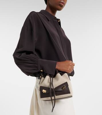 Harley Mini canvas bucket bag | Ferragamo
