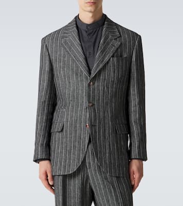 Costume rayé en lin | Brunello Cucinelli
