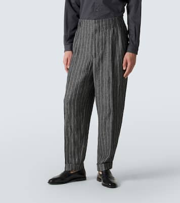 Costume rayé en lin | Brunello Cucinelli