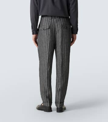 Costume rayé en lin | Brunello Cucinelli