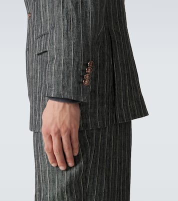 Costume rayé en lin | Brunello Cucinelli