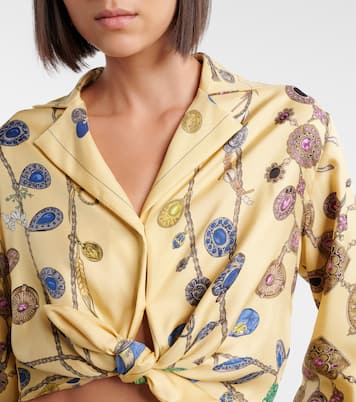 Printed silk twill shirt | Versace