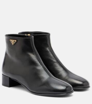 Leather ankle boots | Prada