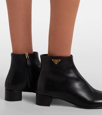 Leather ankle boots | Prada