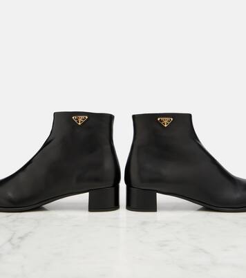 Leather ankle boots | Prada