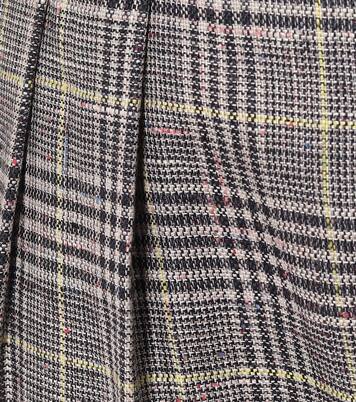 Pantalon Ceyo en lin et soie mélangés à carreaux | Isabel Marant