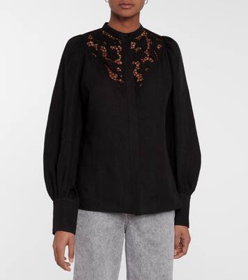 Chemise Etima brodée en lin | Isabel Marant