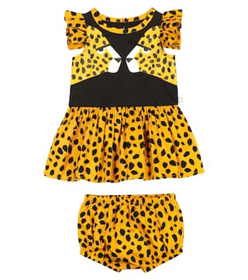 Baby cheetah-print cotton dress and bloomers set | Stella McCartney Kids