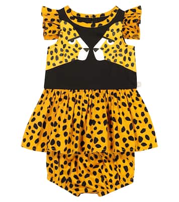 Baby cheetah-print cotton dress and bloomers set | Stella McCartney Kids