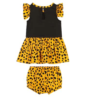 Baby cheetah-print cotton dress and bloomers set | Stella McCartney Kids