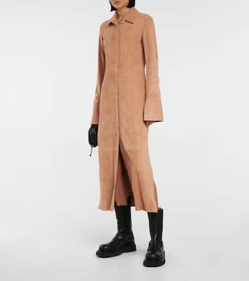 Robe longue Casia en daim | Joseph