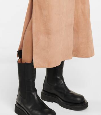 Robe longue Casia en daim | Joseph