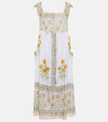 Robe midi en coton à fleurs | Juliet Dunn
