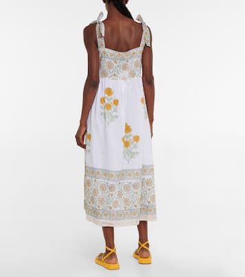 Robe midi en coton à fleurs | Juliet Dunn