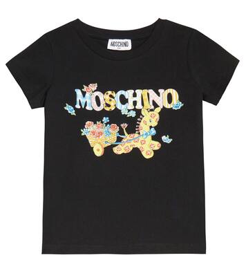 Logo cotton-blend T-shirt | Moschino Kids