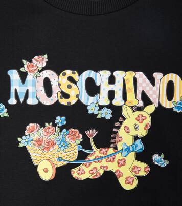 Logo cotton-blend T-shirt | Moschino Kids