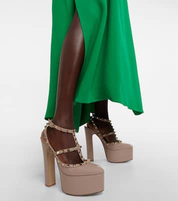 Plateau-Pumps Rockstud aus Lackleder | Valentino Garavani