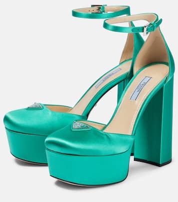 Plateau-Pumps aus Satin | Prada
