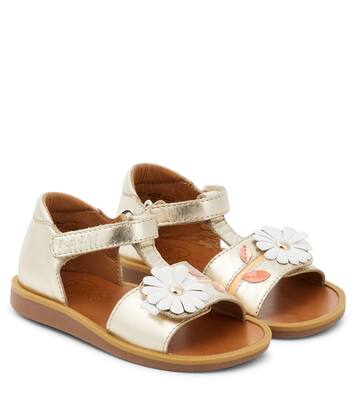 Poppy Daisy metallic leather sandals | Pom d'Api