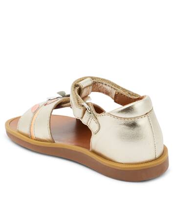 Poppy Daisy metallic leather sandals | Pom d'Api