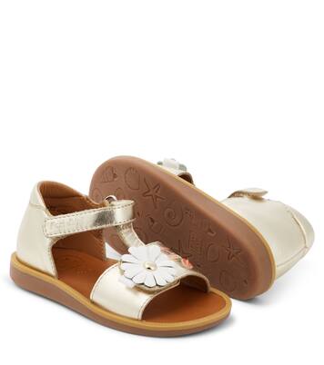 Poppy Daisy metallic leather sandals | Pom d'Api