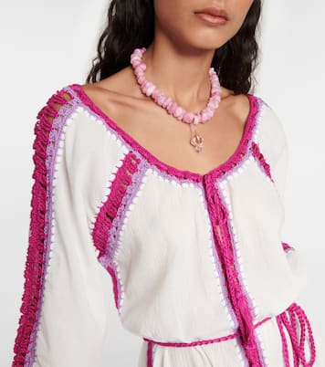 فستان قصير من القطن Penelope | Anna Kosturova