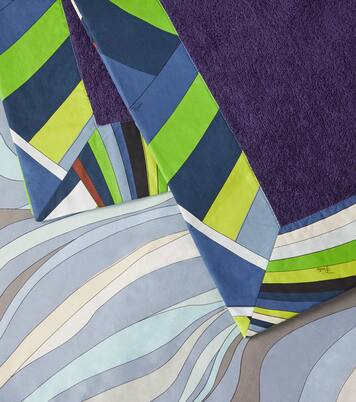 Printed cotton beach towel | Pucci