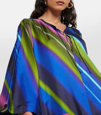 Cafetan Citylight Stripes en soie | Dorothee Schumacher