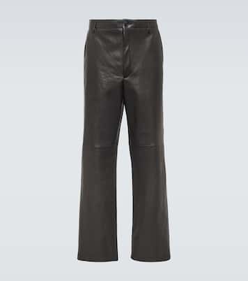 Pantalon droit en cuir | Prada