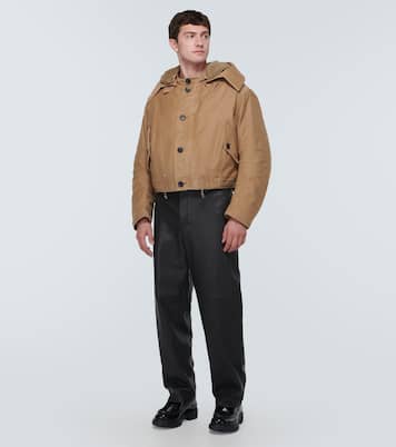 Pantalon droit en cuir | Prada