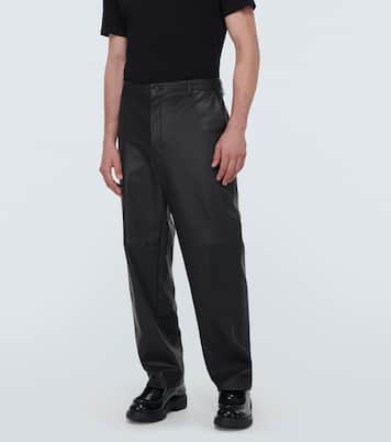 Pantalon droit en cuir | Prada