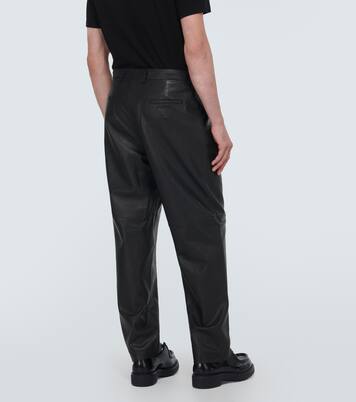 Pantalon droit en cuir | Prada