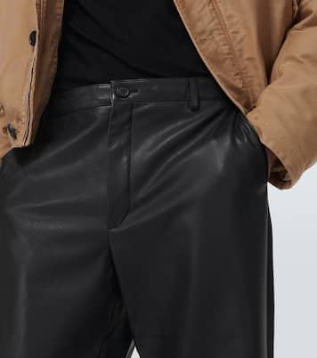 Pantalon droit en cuir | Prada
