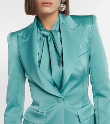 Blazer monopetto Aro in raso | Alex Perry