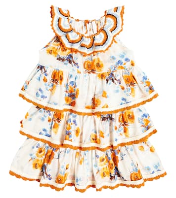 Halcyon tiered floral cotton dress | Zimmermann Kids