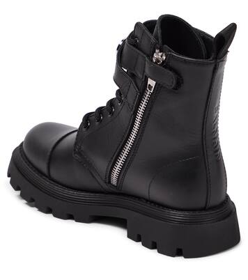 Stivali in pelle con logo | Balmain Kids