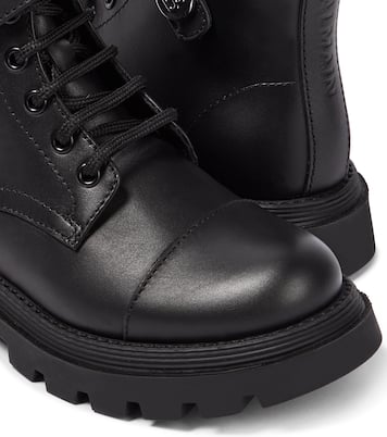 Stivali in pelle con logo | Balmain Kids