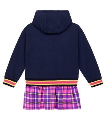 Printed cotton jersey hoodie dress | Versace Kids